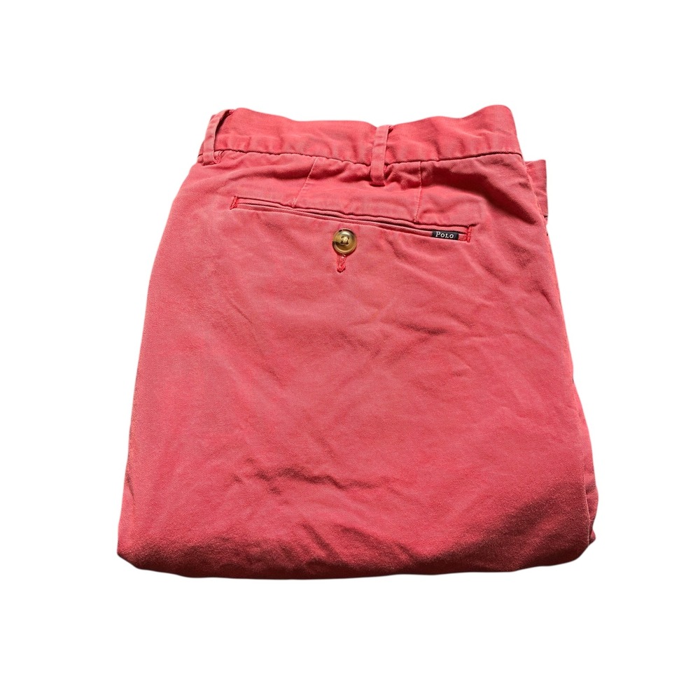 Polo Ralph Lauren Chino Pants Mens 38/32 Pink Excellent Stretch Slim Fit Twill